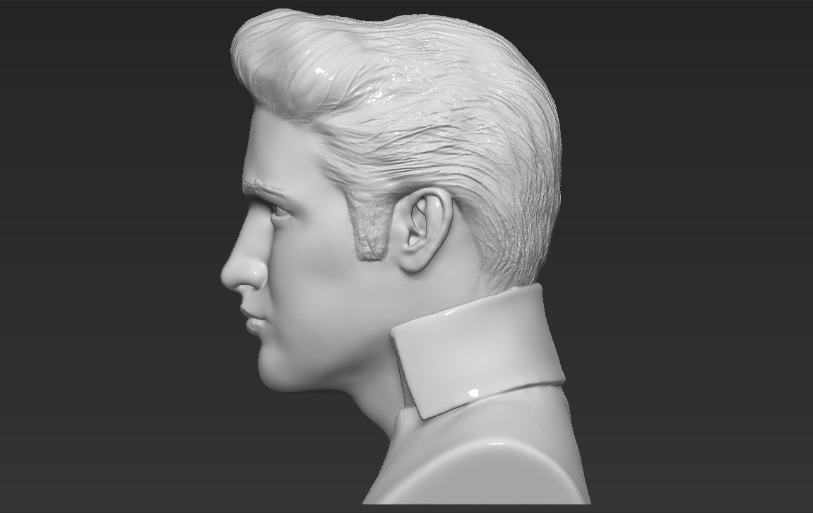 Elvis Presley bust 3D printing ready stl obj formats 3D print model_3