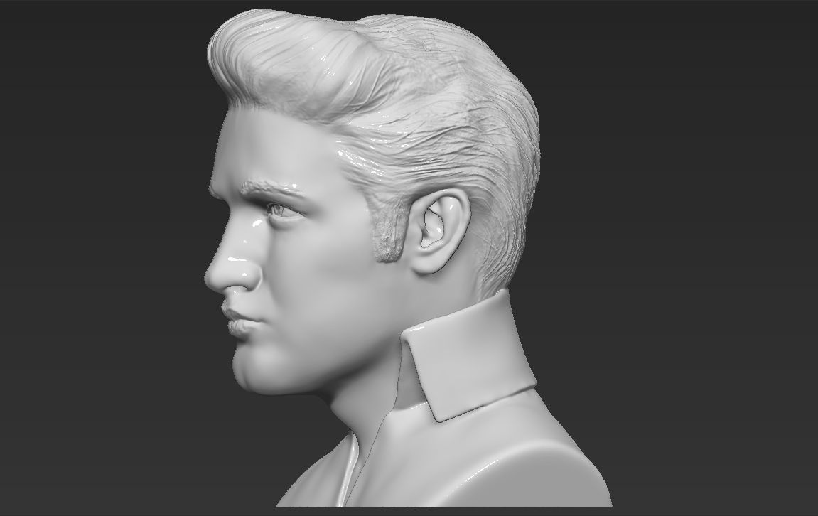 Elvis Presley bust 3D printing ready stl obj formats 3D print model_2