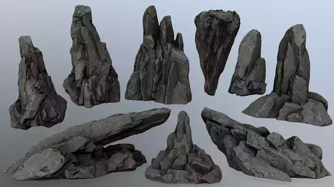 rocks rock 3D model
