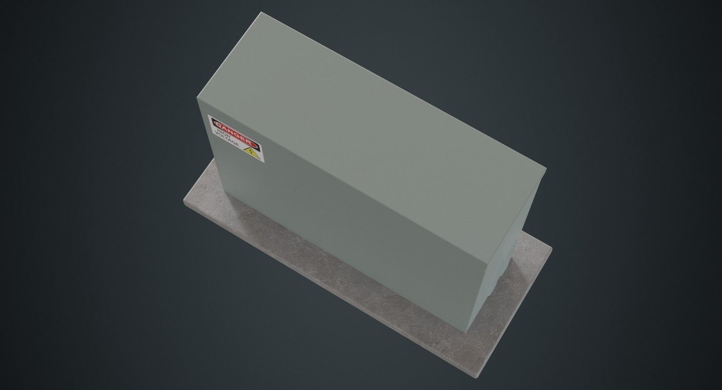 Electrical Enclosure 3A Low-poly 3D model_2