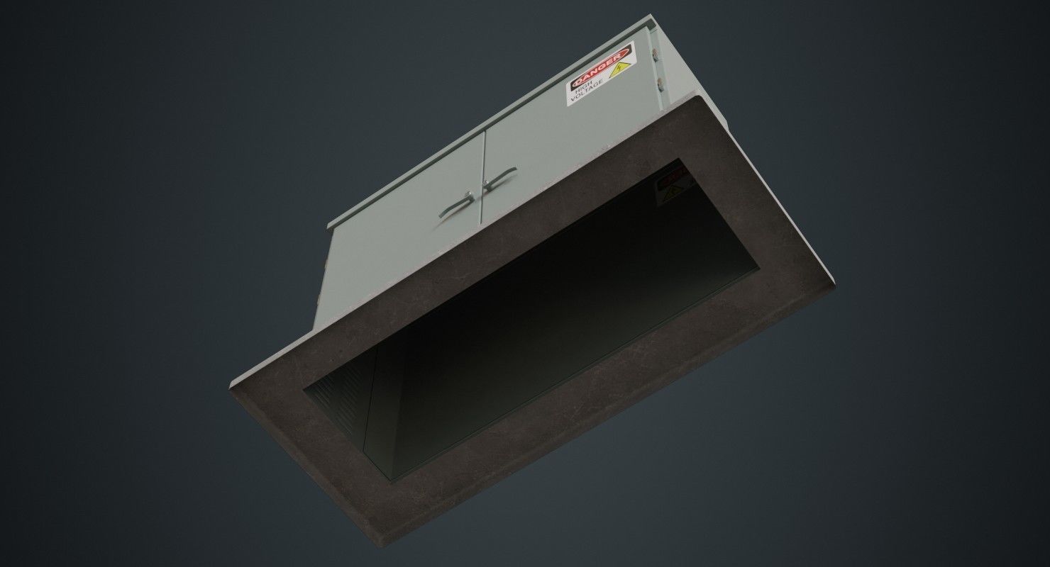 Electrical Enclosure 3A Low-poly 3D model_4