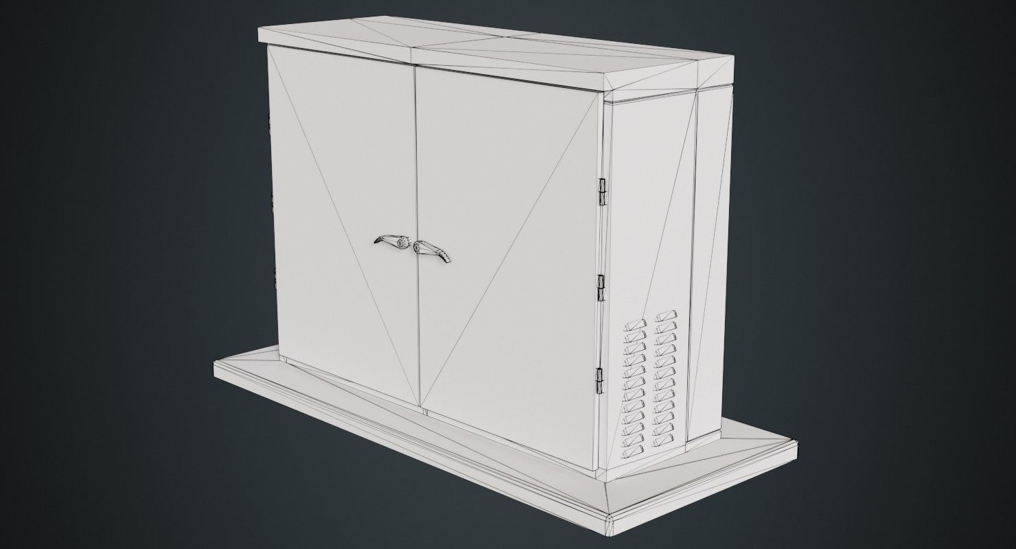 Electrical Enclosure 3A Low-poly 3D model_5