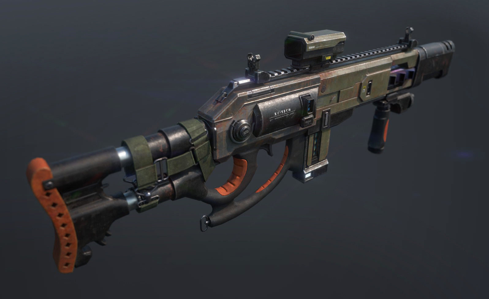 Plasma shotgun Low-poly 3D model_7