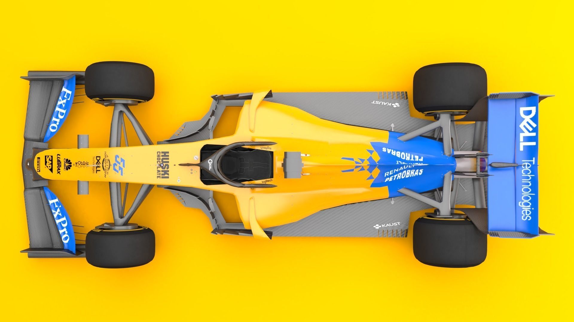 McLaren MCL 34 3D MODEL F1 2019 Low-poly 3D model_4