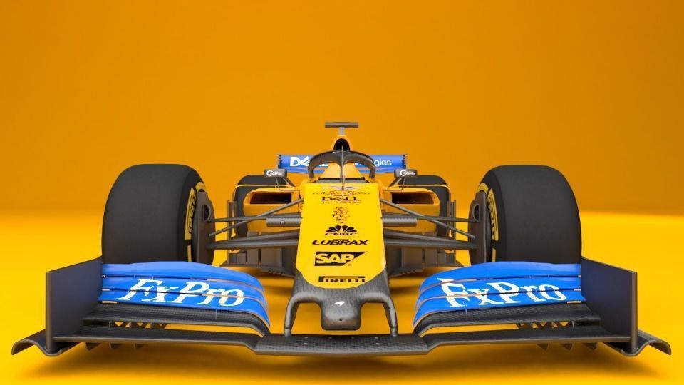 McLaren MCL 34 3D MODEL F1 2019 Low-poly 3D model_3