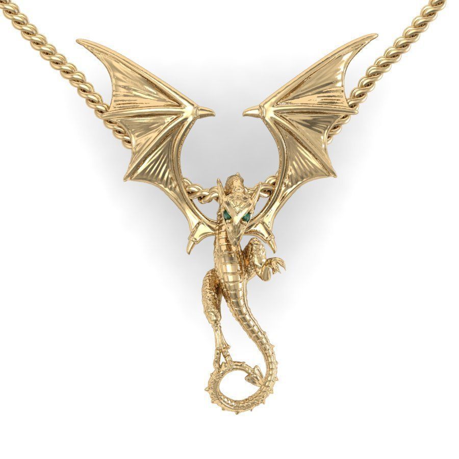 pendant dragon                                         3D print model_5