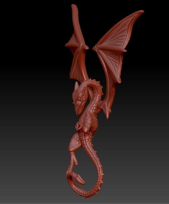 pendant dragon                                         3D print model_2
