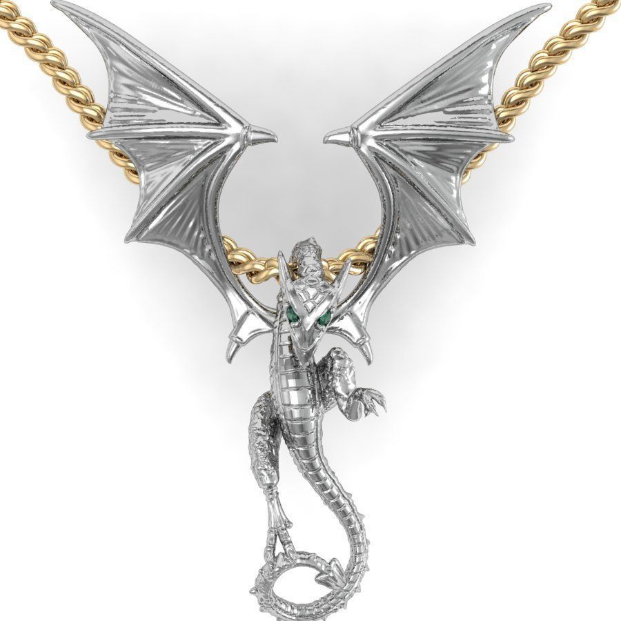 pendant dragon                                         3D print model_7