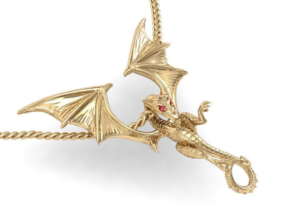 pendant dragon                                         3D print model_9