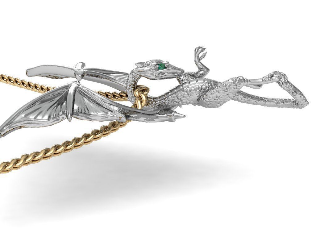 pendant dragon                                         3D print model_3