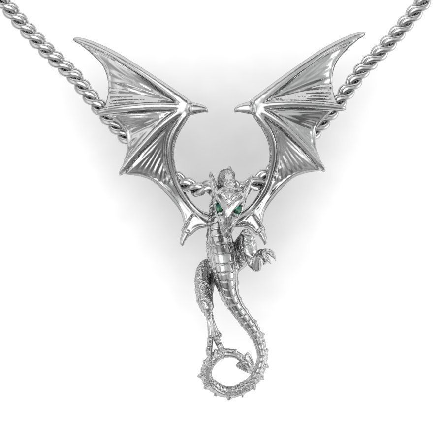 pendant dragon                                         3D print model_6