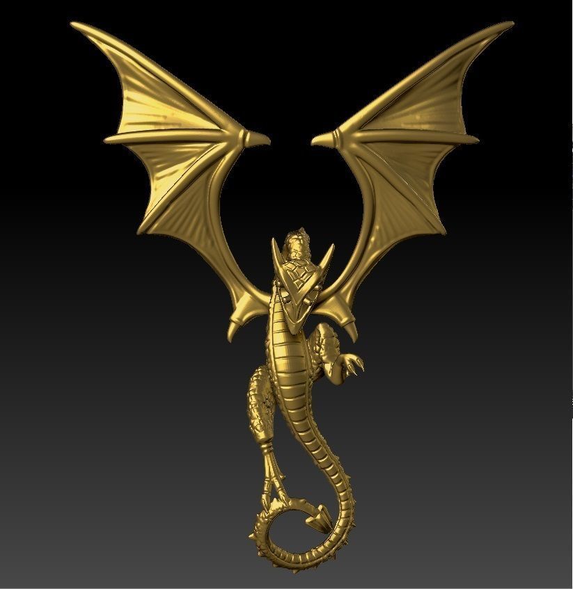 pendant dragon                                         3D print model_1