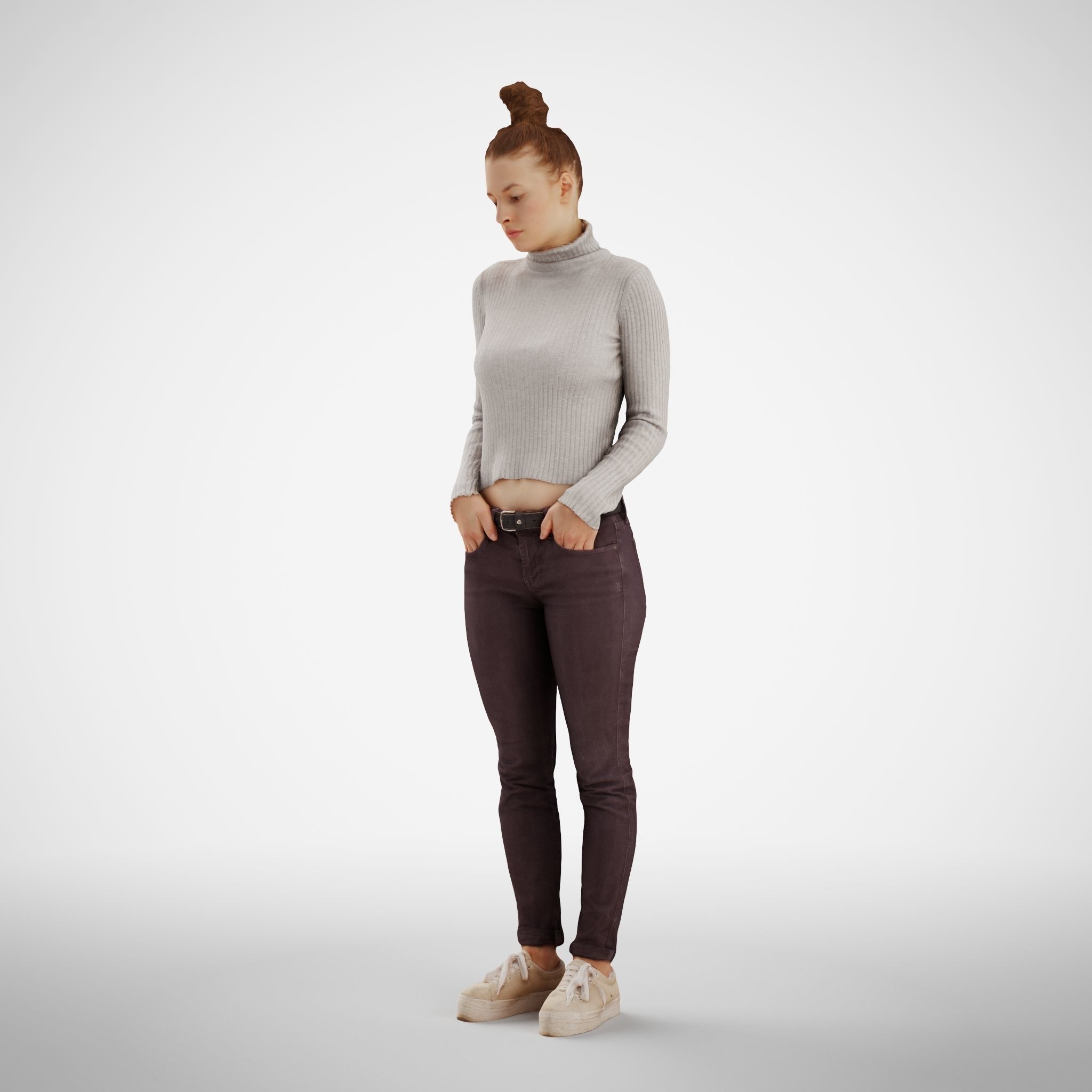Isabel 21 Woman posed standing in casual outfit 3D model_2