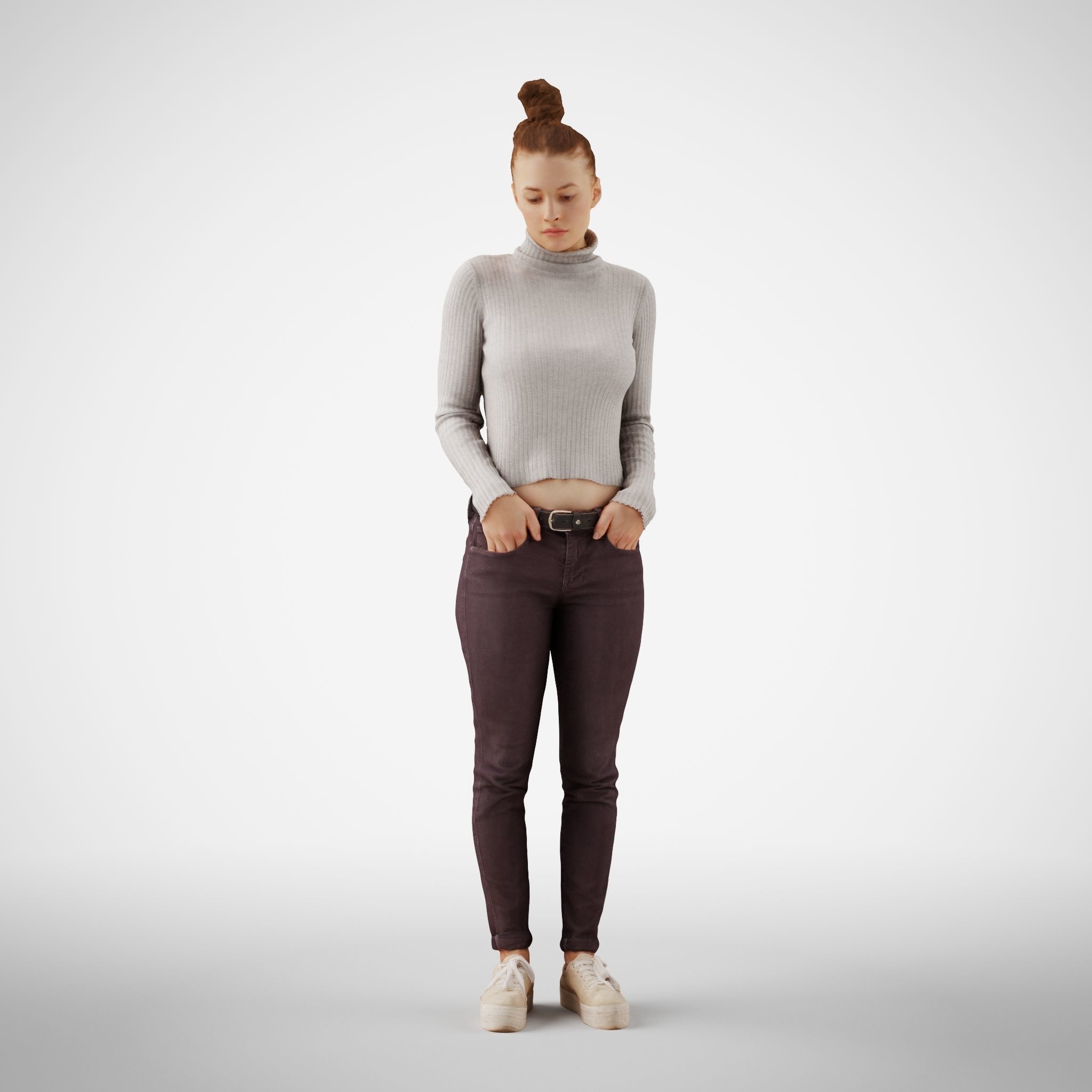 Isabel 21 Woman posed standing in casual outfit 3D model_1