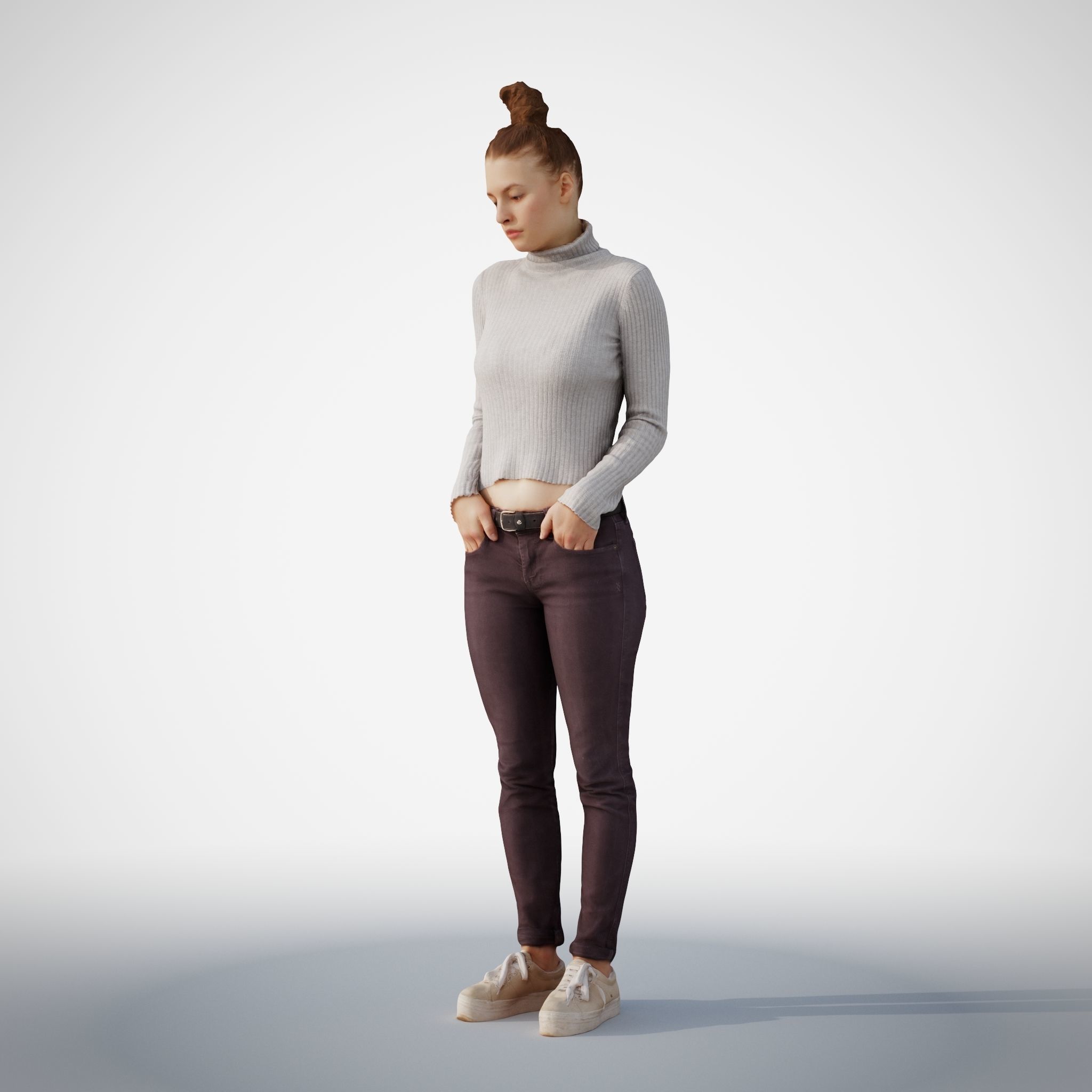 Isabel 21 Woman posed standing in casual outfit 3D model_7
