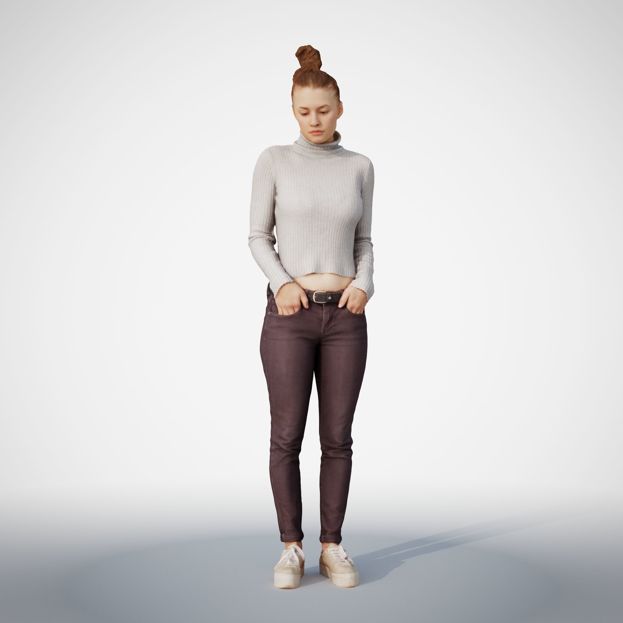 Isabel 21 Woman posed standing in casual outfit 3D model_6