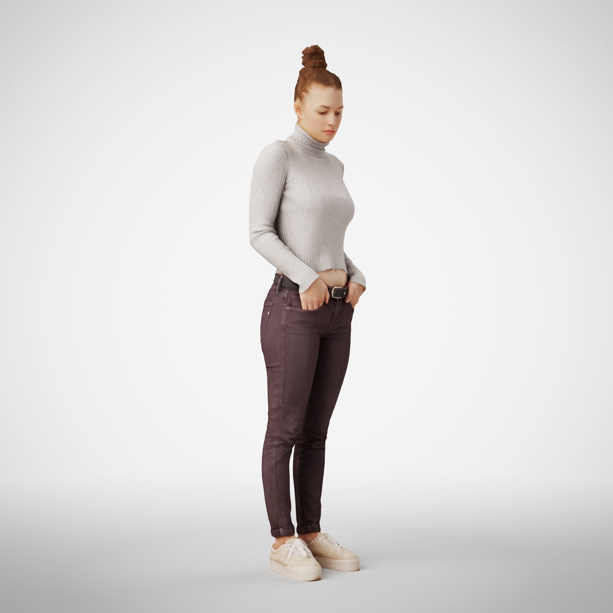Isabel 21 Woman posed standing in casual outfit 3D model_5