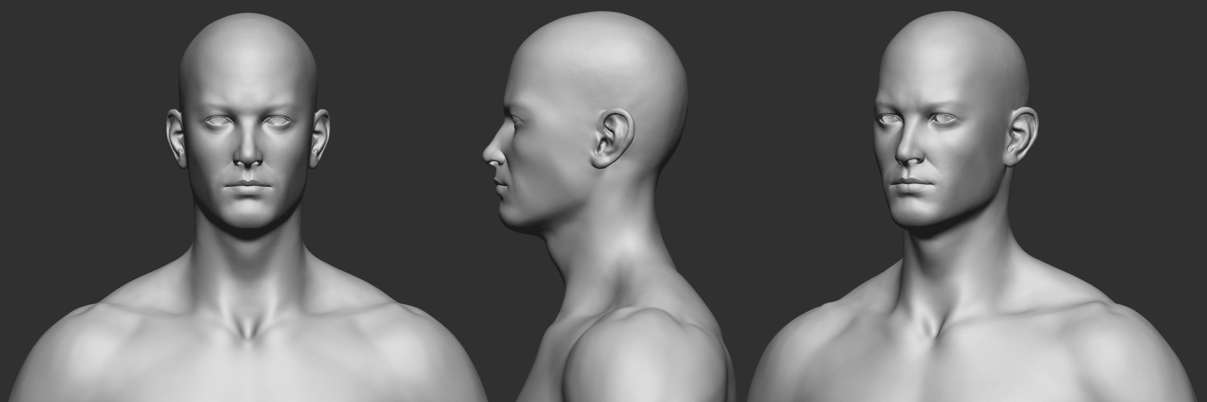 3D Realistic Male with Casual Clothing  Low-poly 3D model_2