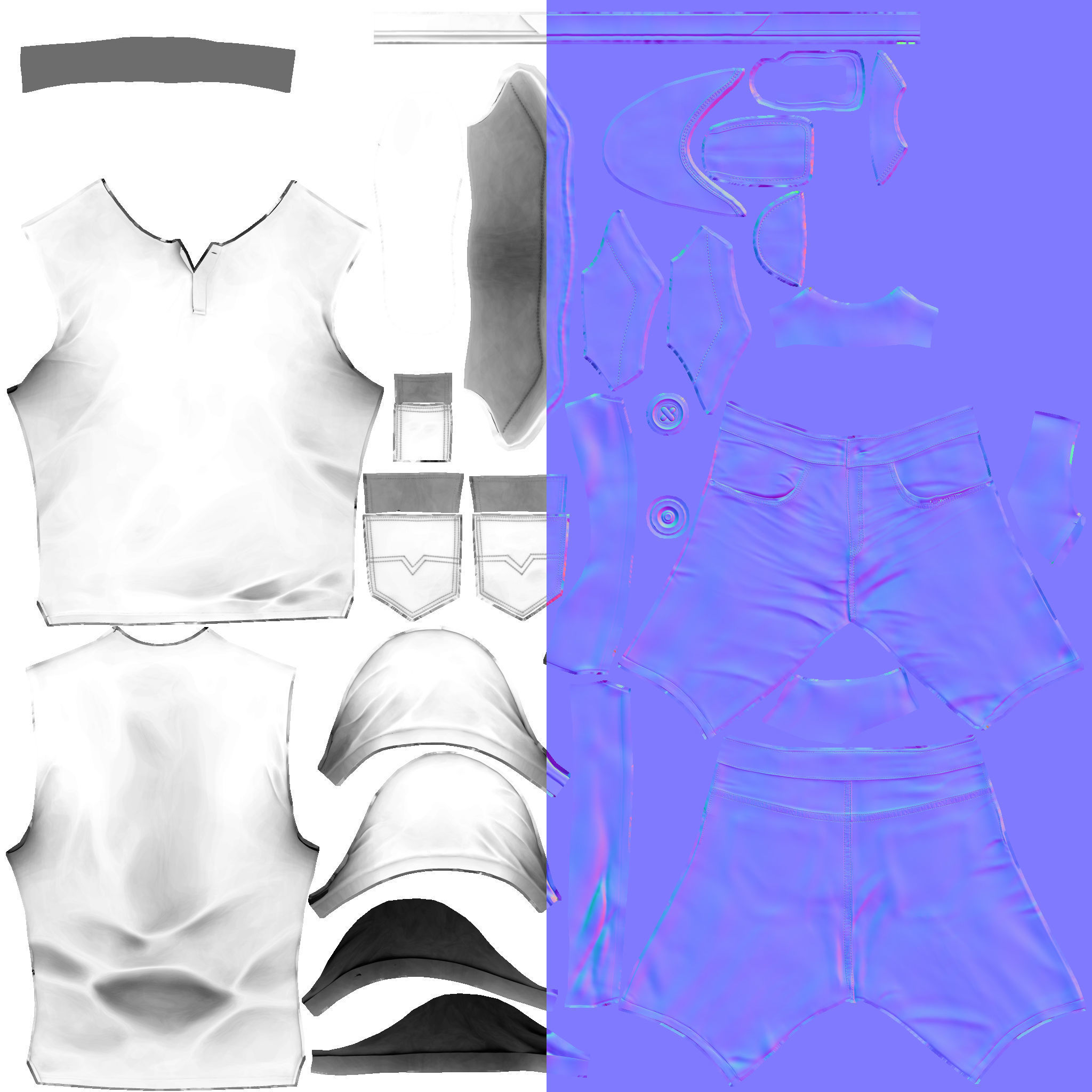 3D Realistic Male with Casual Clothing  Low-poly 3D model_22