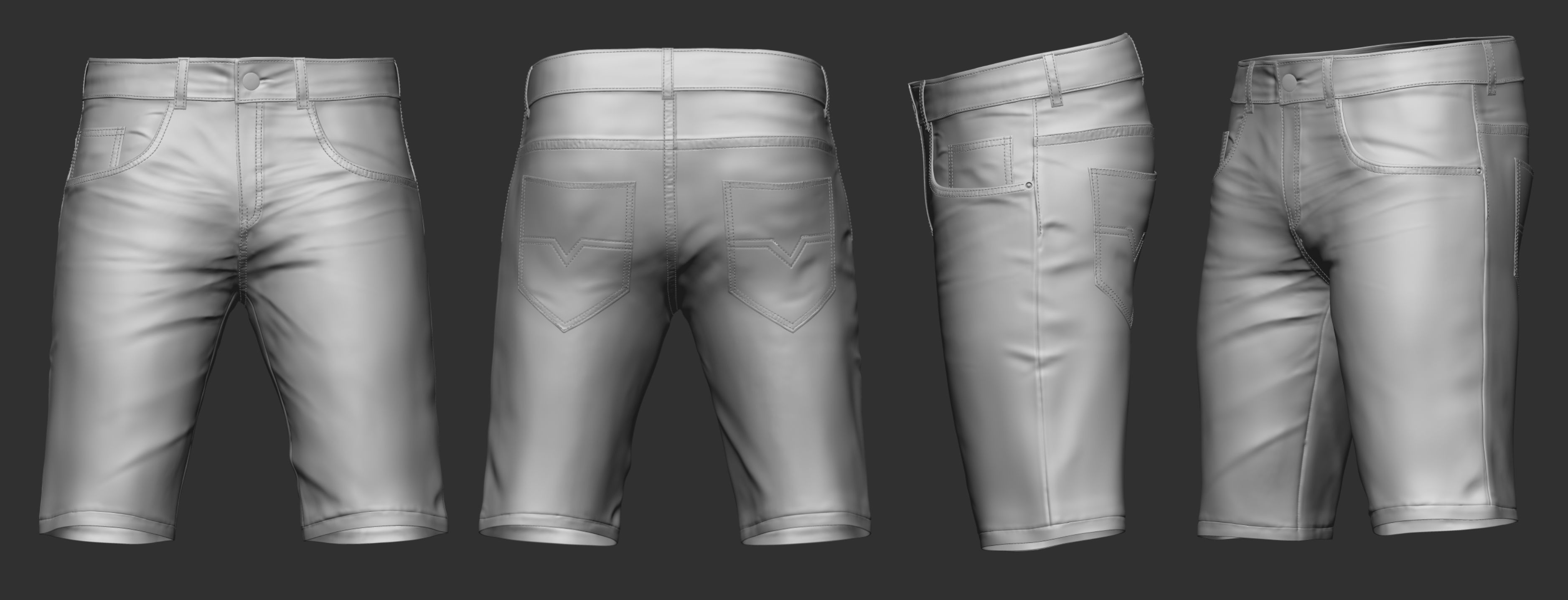 3D Realistic Male with Casual Clothing  Low-poly 3D model_7