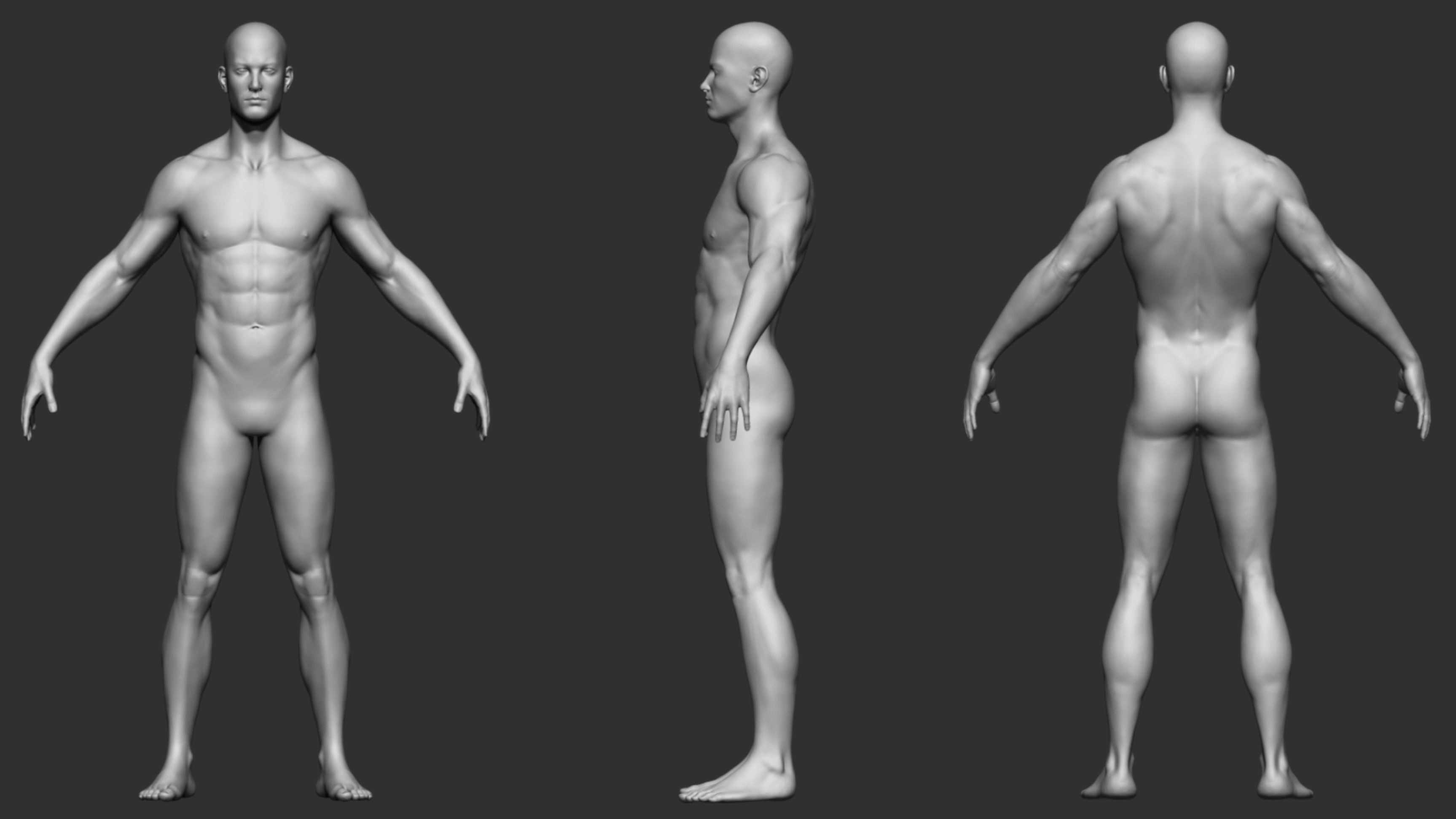 3D Realistic Male with Casual Clothing  Low-poly 3D model_1