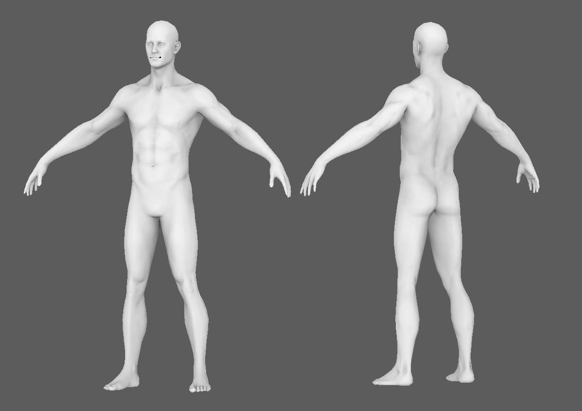 3D Realistic Male with Casual Clothing  Low-poly 3D model_10