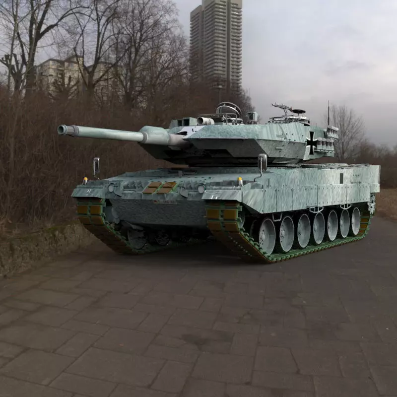 Leopard II Tank 3D model_0