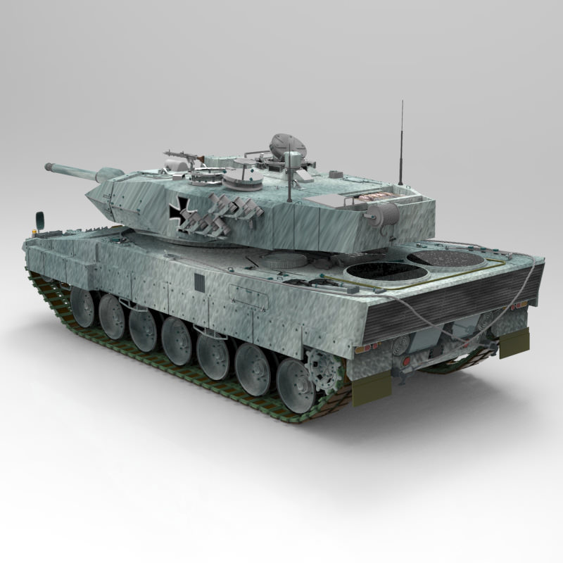Leopard II Tank 3D model_5
