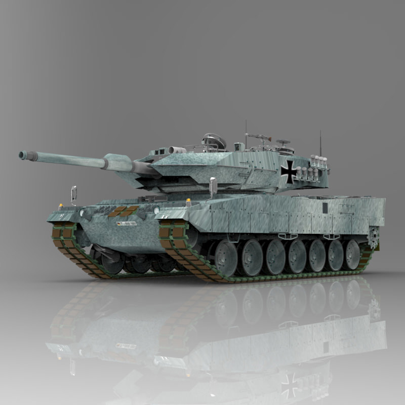 Leopard II Tank 3D model_7