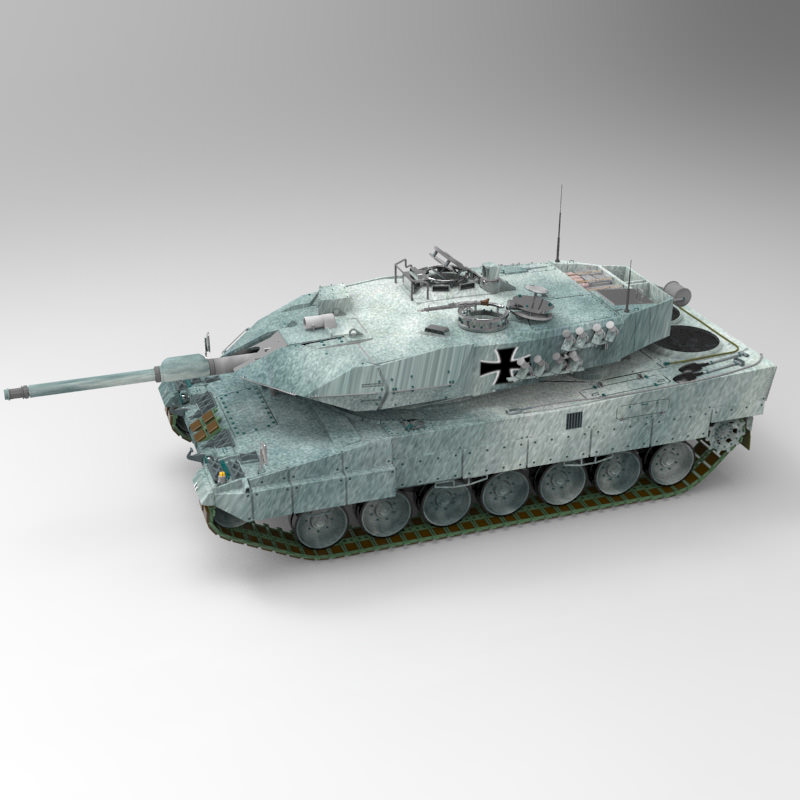 Leopard II Tank 3D model_3