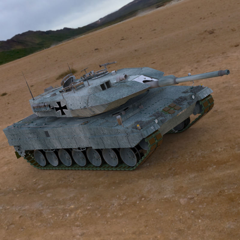 Leopard II Tank 3D model_9