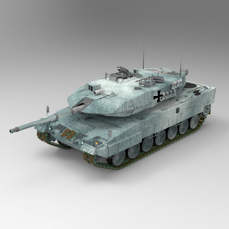 Leopard II Tank 3D Model rigged .max