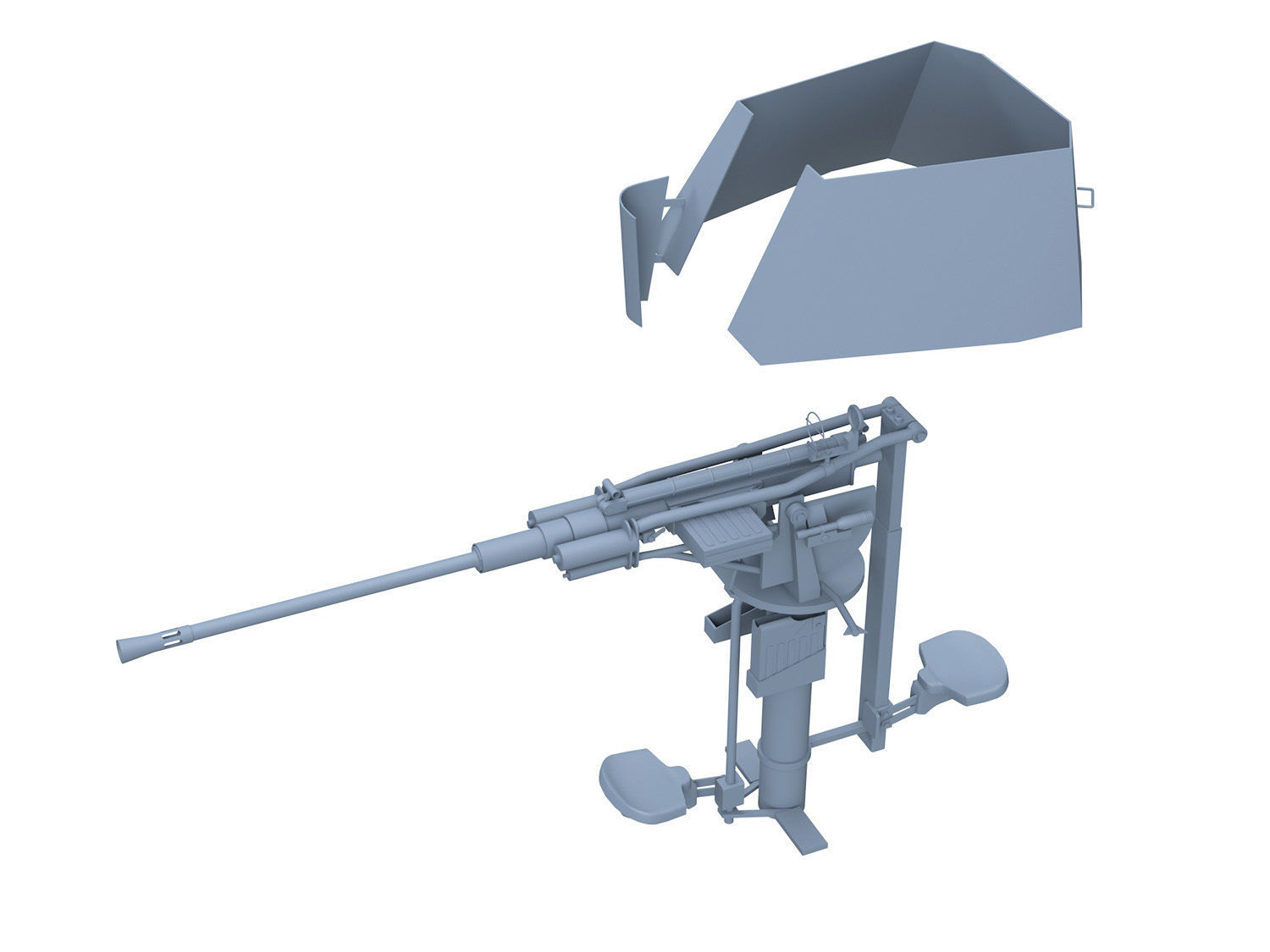 SDKFZ 251 Ausf D - Anti-Aircraft Vehicle 3D model_11