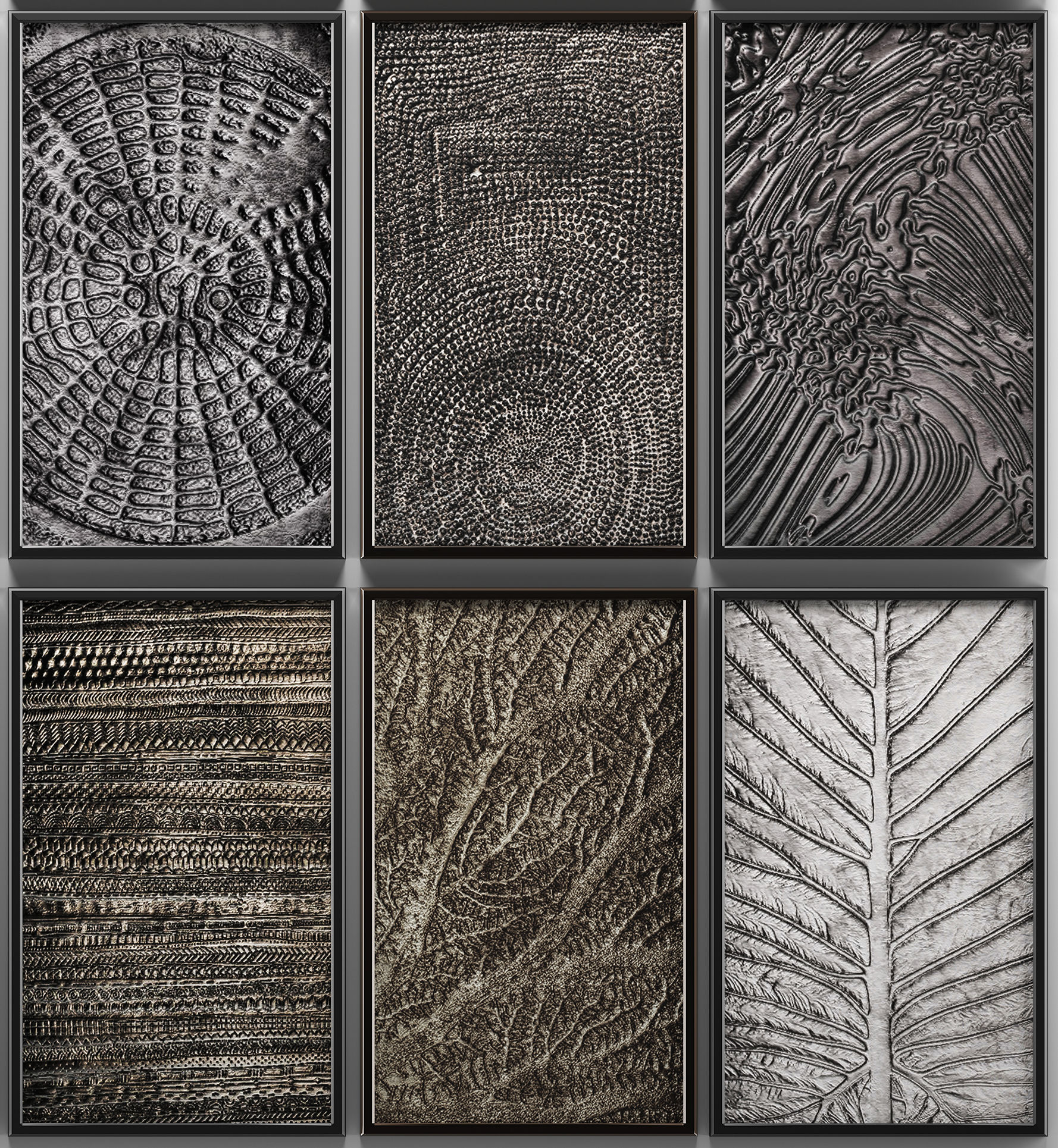 Collection of paintings for walls 9 3D model_2