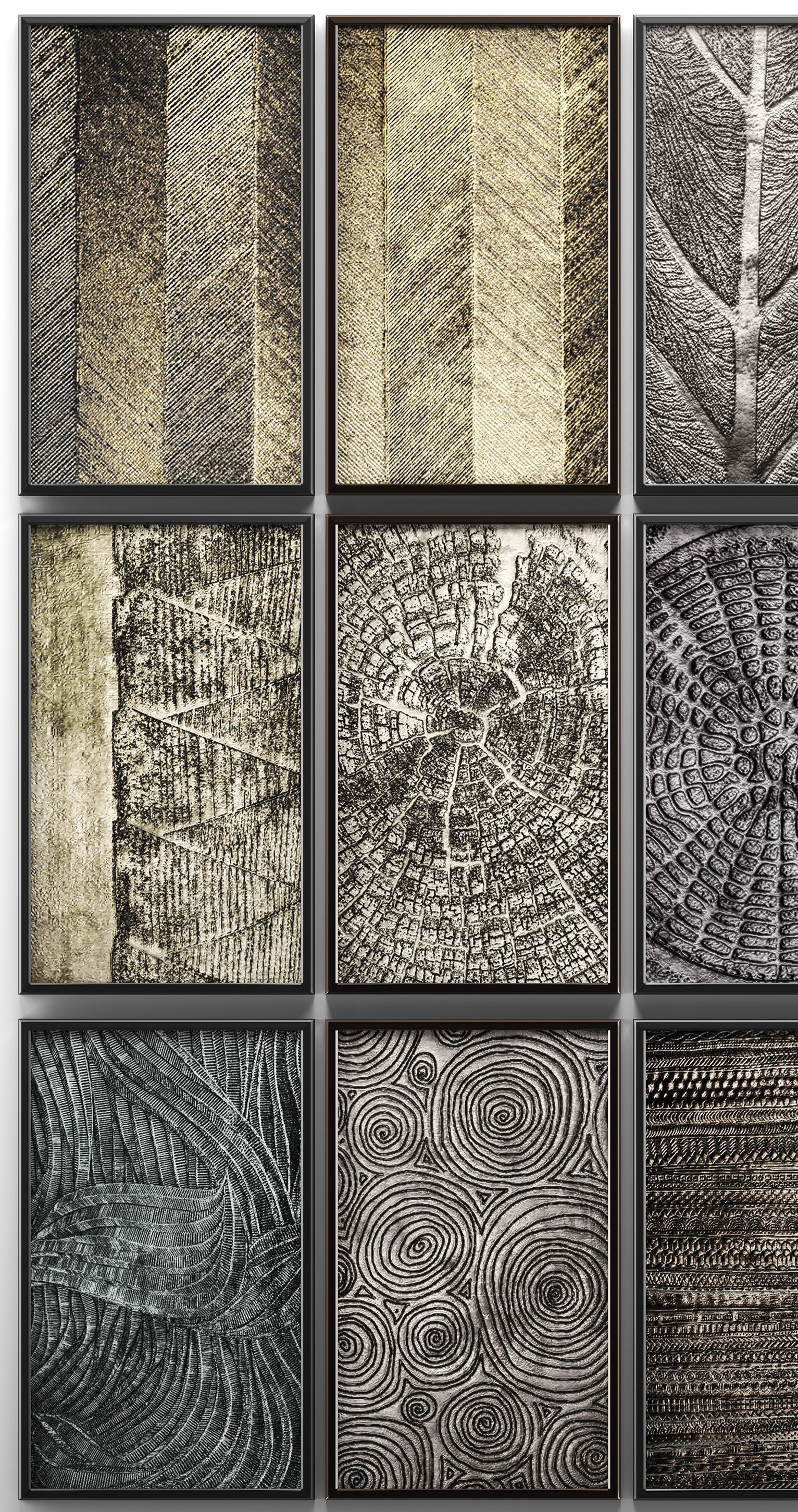 Collection of paintings for walls 9 3D model_4