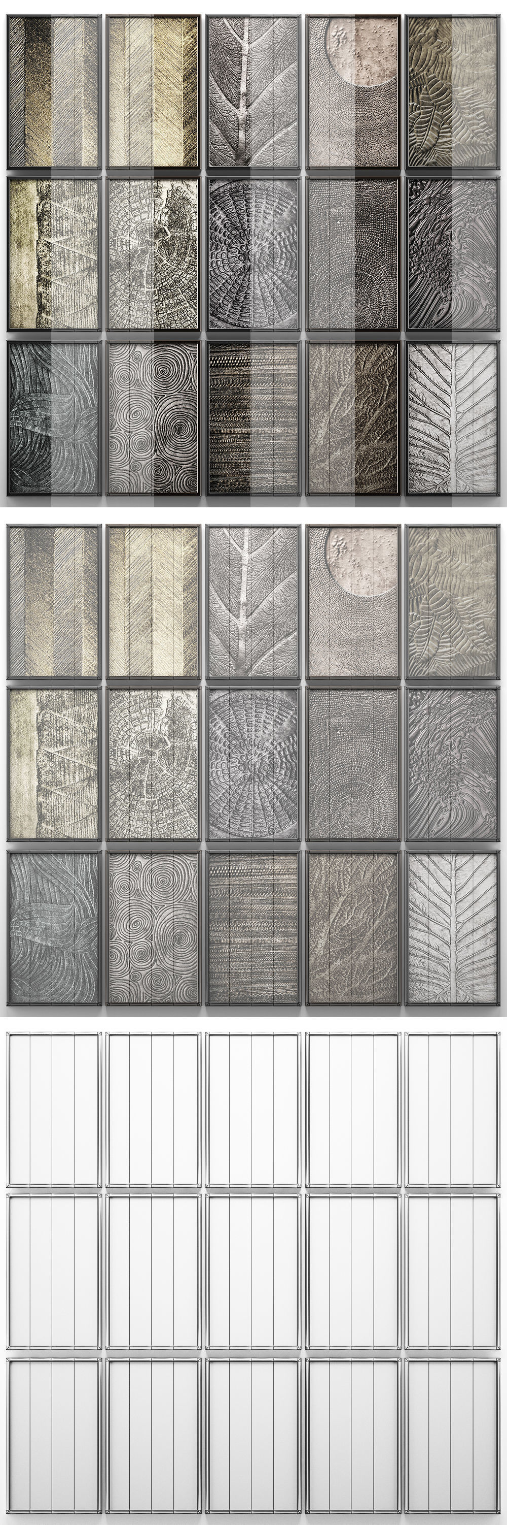 Collection of paintings for walls 9 3D model_6