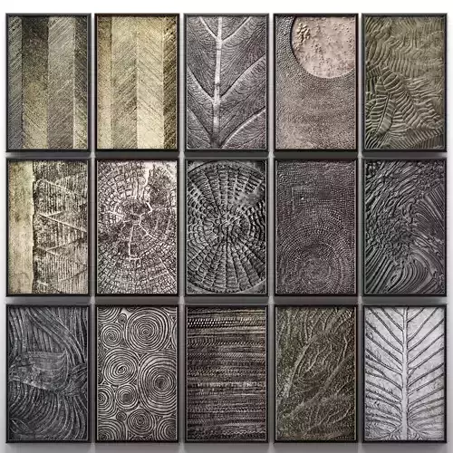 Collection of paintings for walls 9 3D model