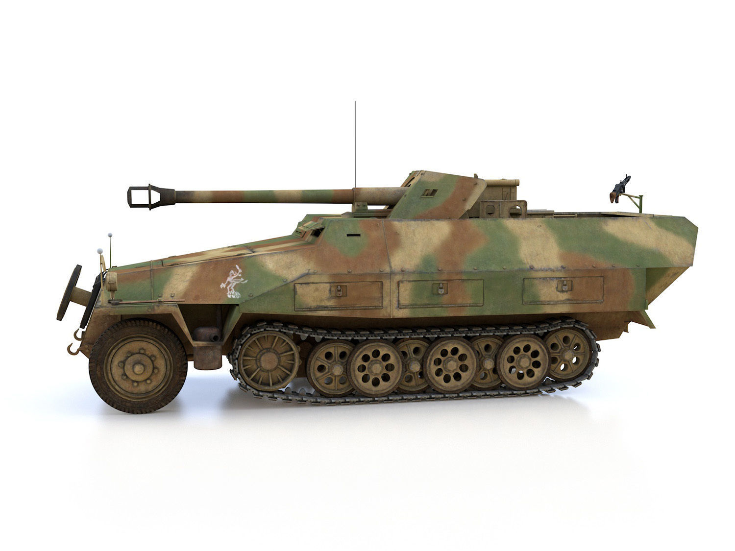 SDKFZ 251 Ausf D - Pakwagen - 11 Pz Div 3D model_3