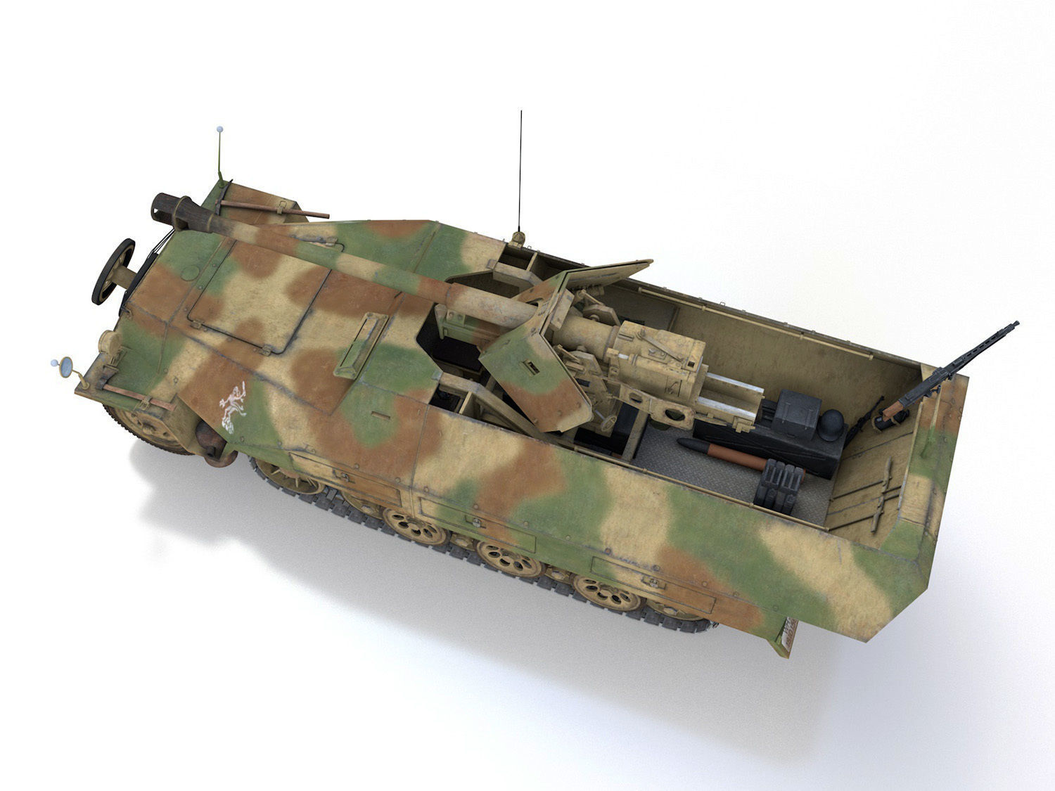 SDKFZ 251 Ausf D - Pakwagen - 11 Pz Div 3D model_4