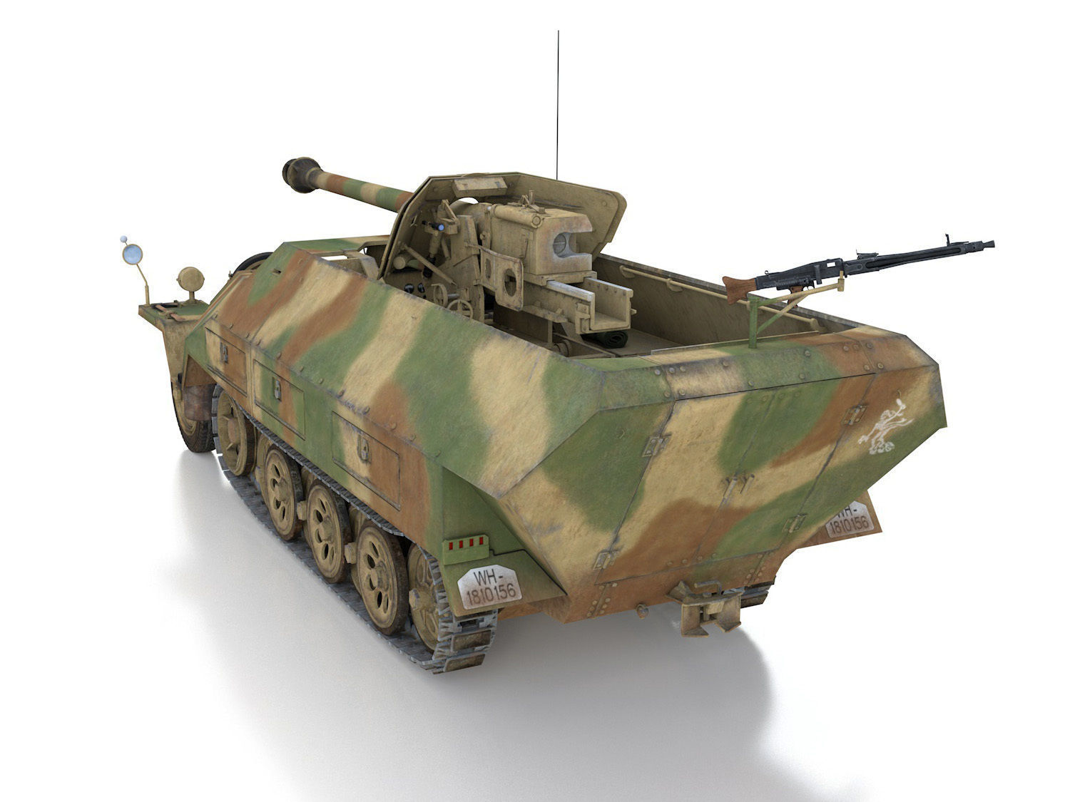 SDKFZ 251 Ausf D - Pakwagen - 11 Pz Div 3D model_5