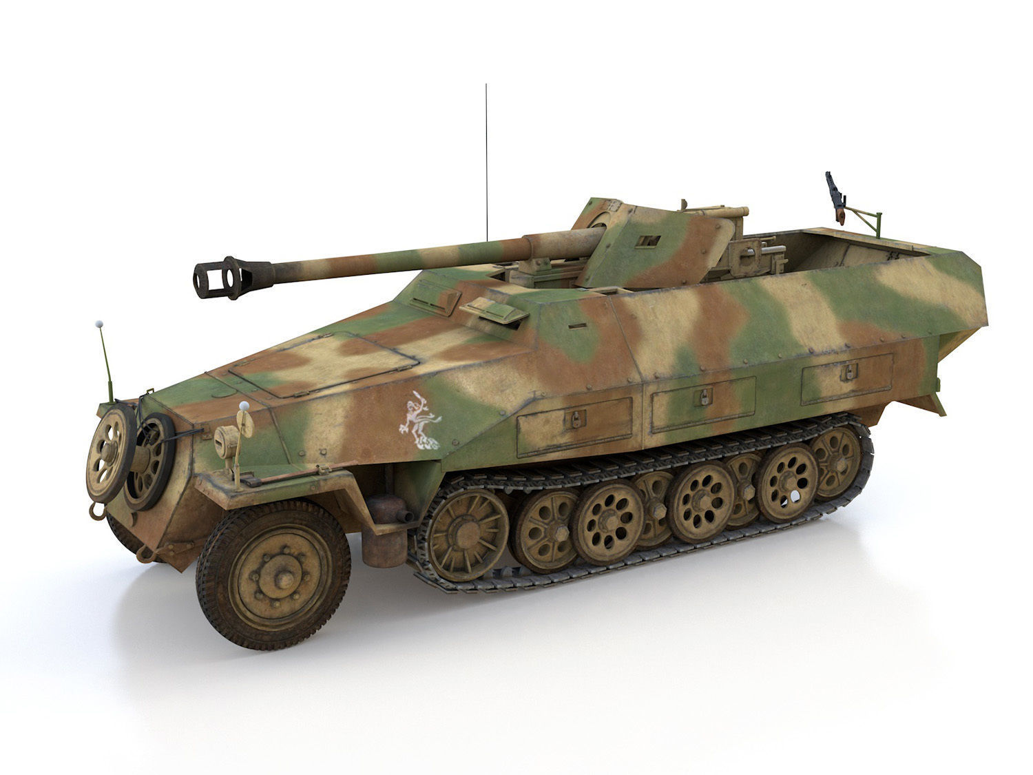SDKFZ 251 Ausf D - Pakwagen - 11 Pz Div 3D model_2