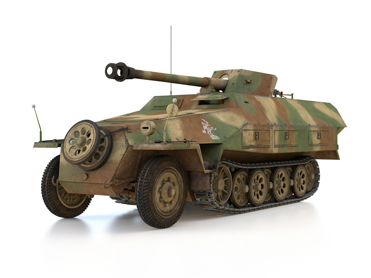 SDKFZ 251 Ausf D - Pakwagen - 11 Pz Div 3D model_1