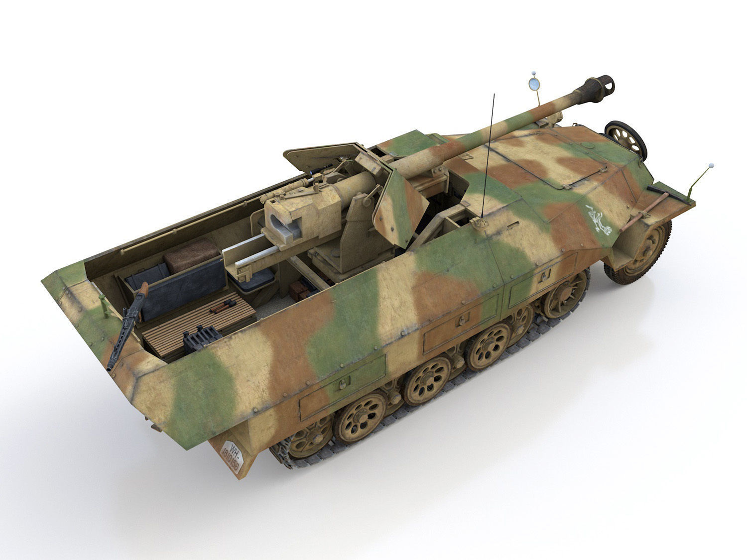SDKFZ 251 Ausf D - Pakwagen - 11 Pz Div 3D model_8