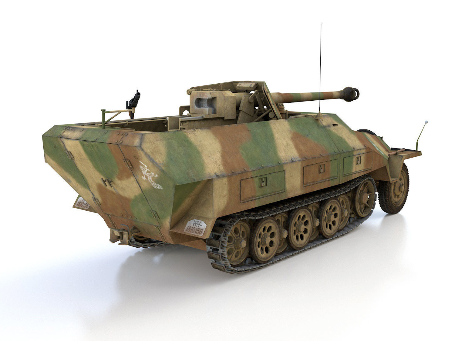 SDKFZ 251 Ausf D - Pakwagen - 11 Pz Div 3D model_7