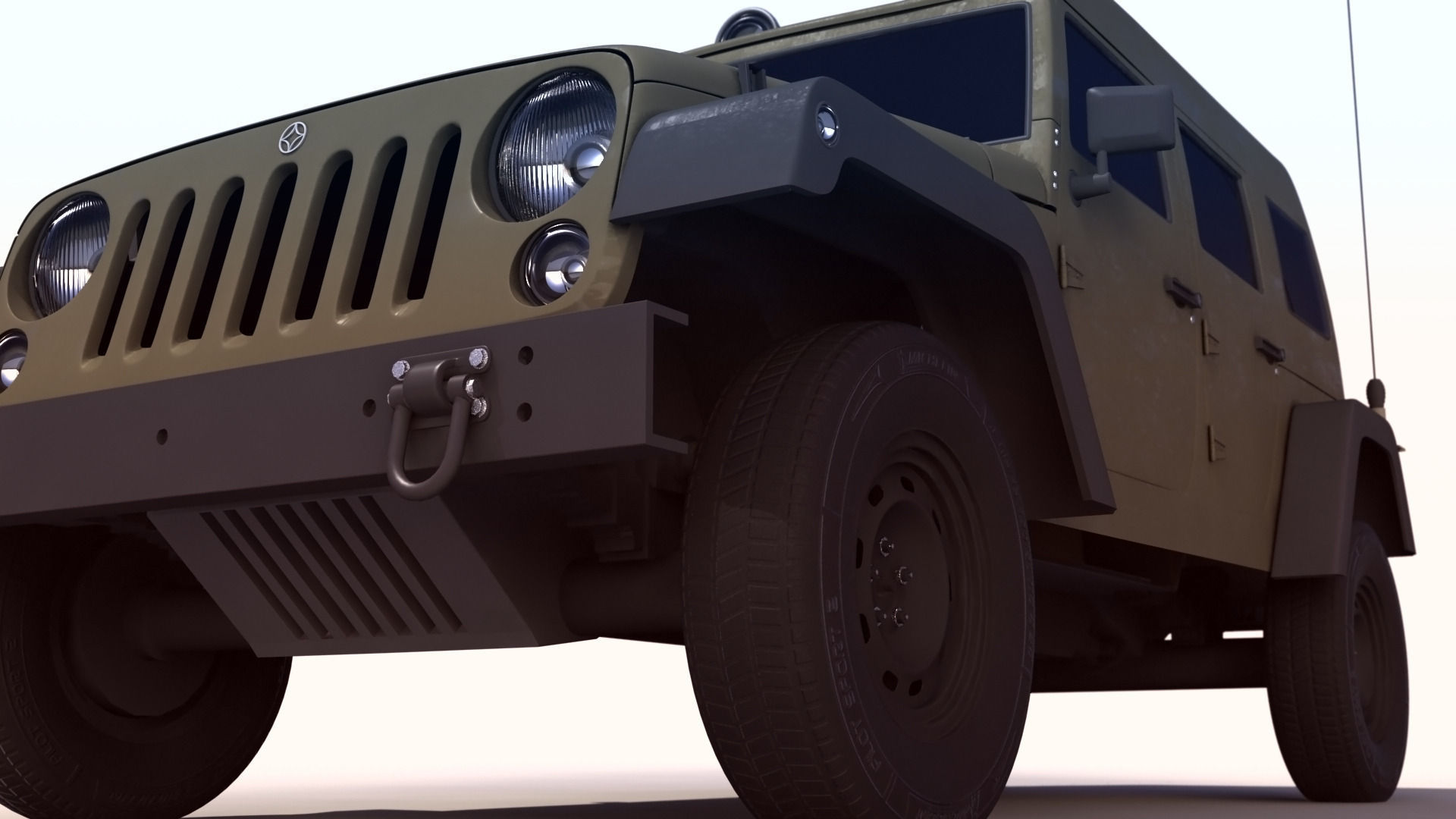 Wrangler Military Jeep -  Sufa 3 3D model_5