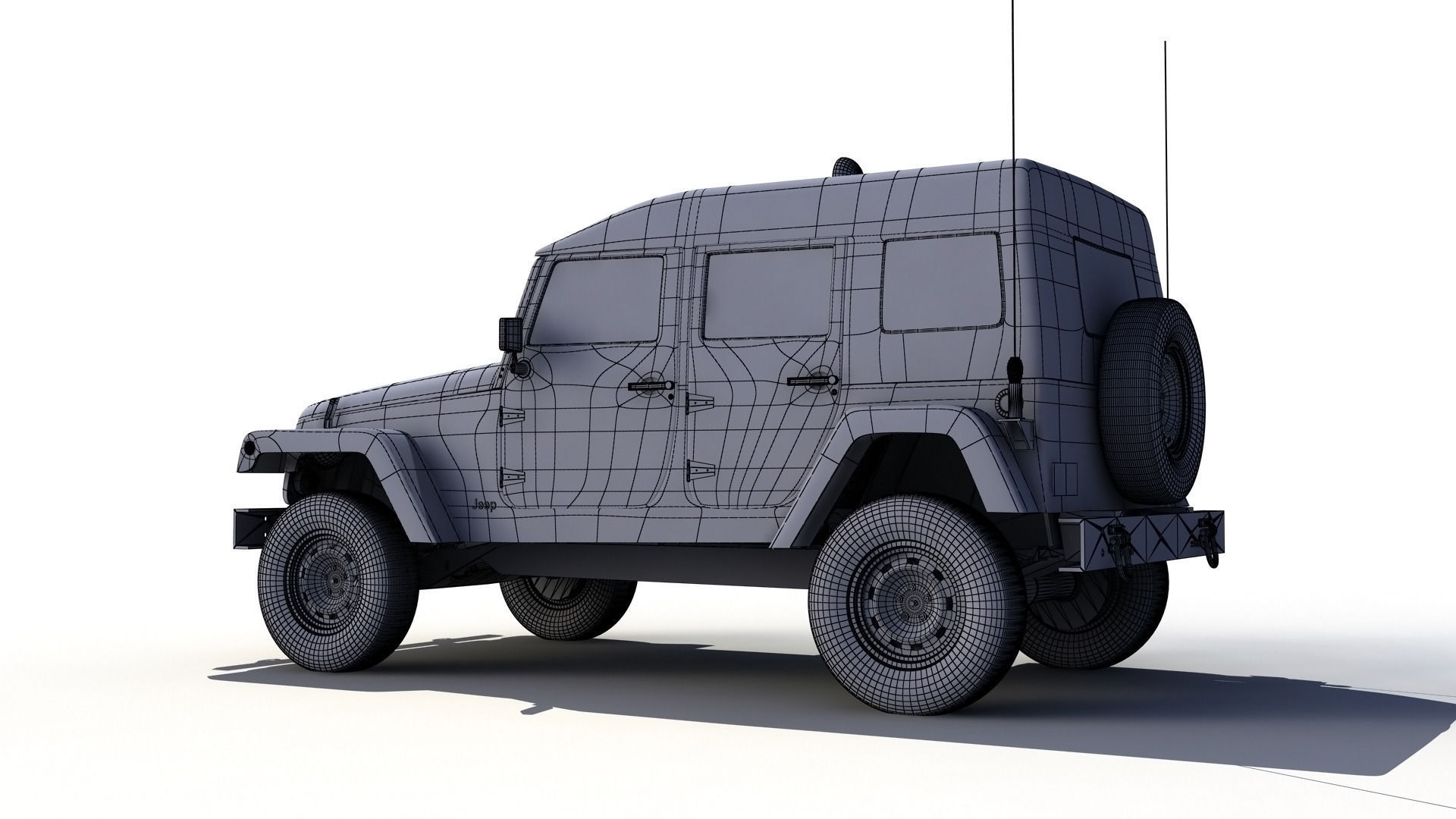 Wrangler Military Jeep -  Sufa 3 3D model_8