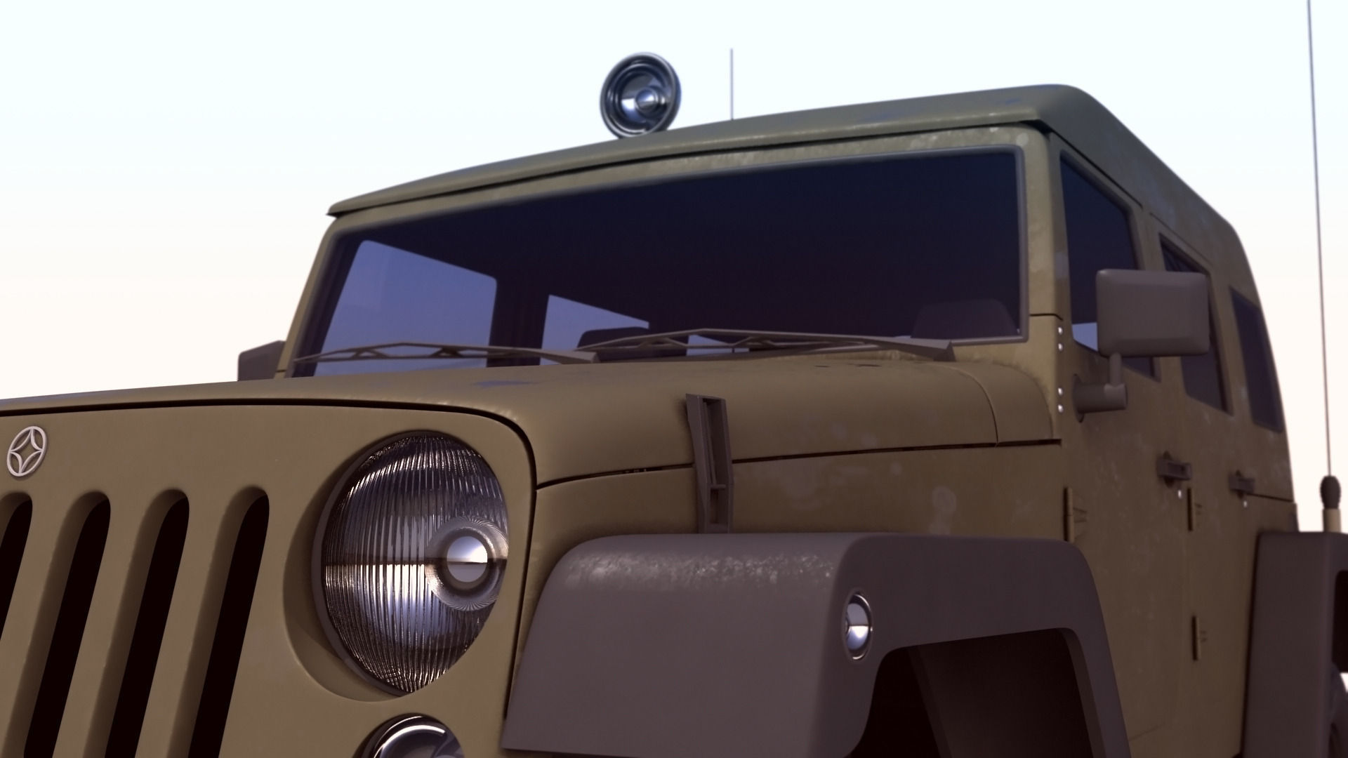 Wrangler Military Jeep -  Sufa 3 3D model_6