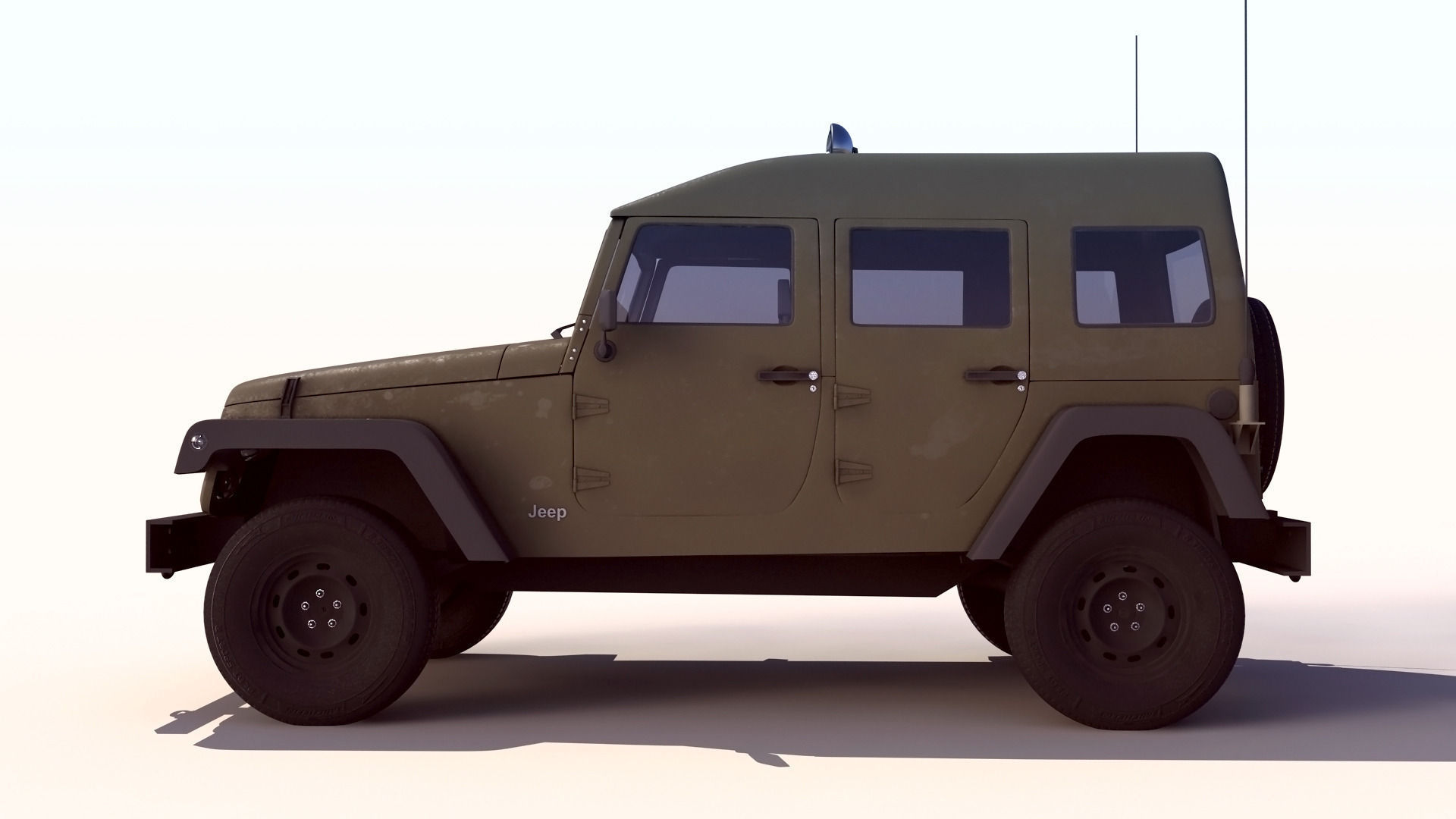 Wrangler Military Jeep -  Sufa 3 3D model_2