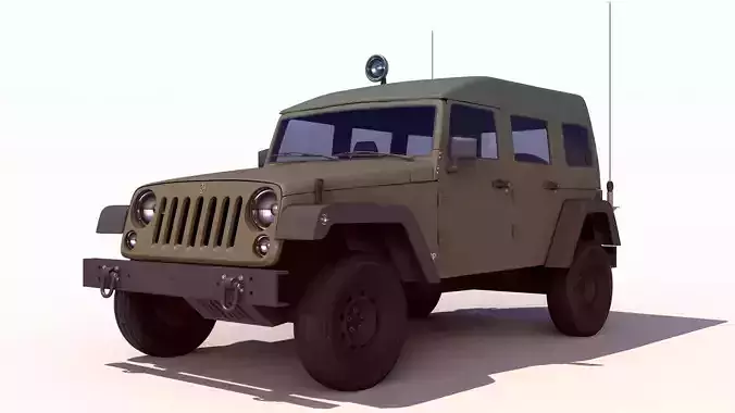 Wrangler Military Jeep -  Sufa 3 3D model