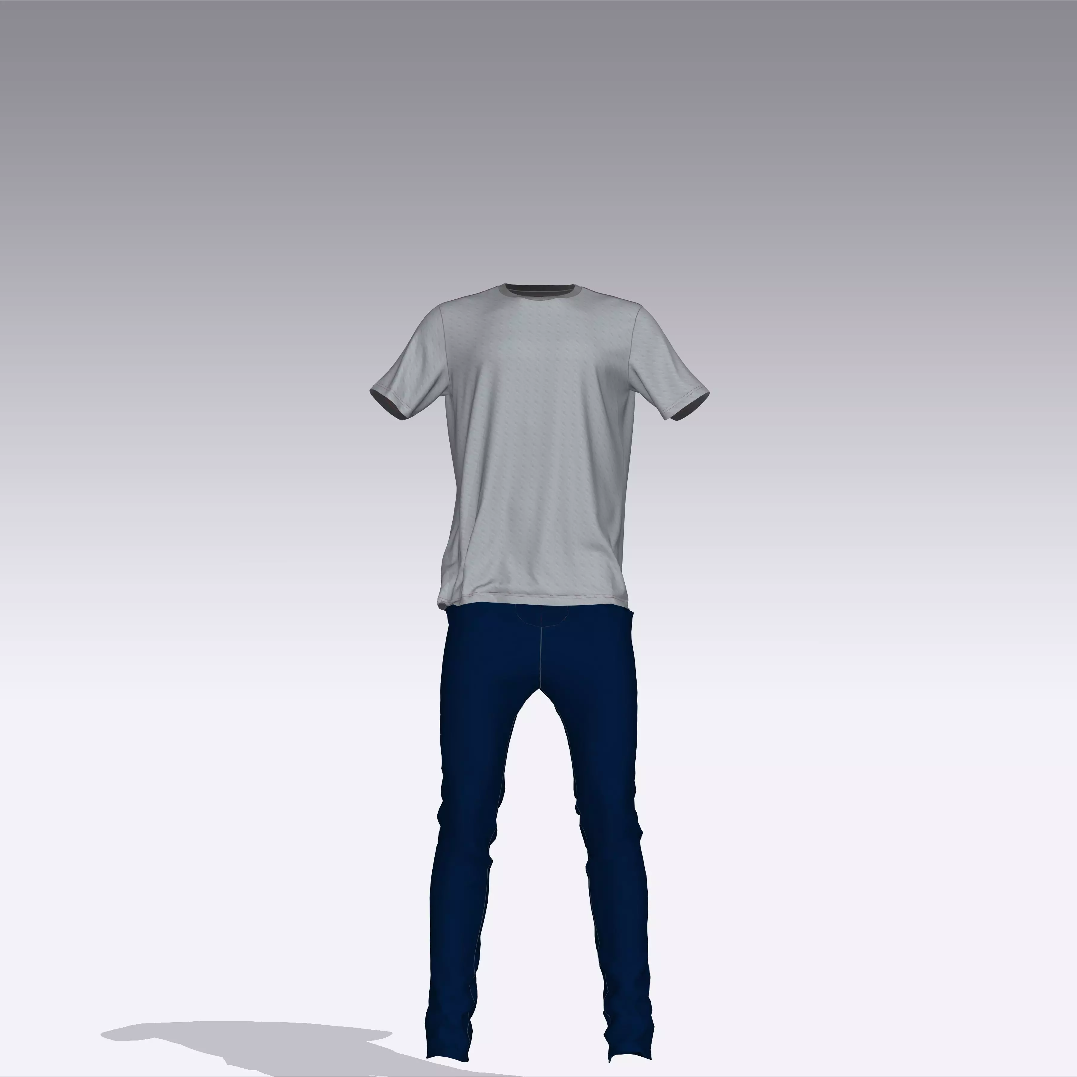 jeans pant t-shirt  3D print model_0